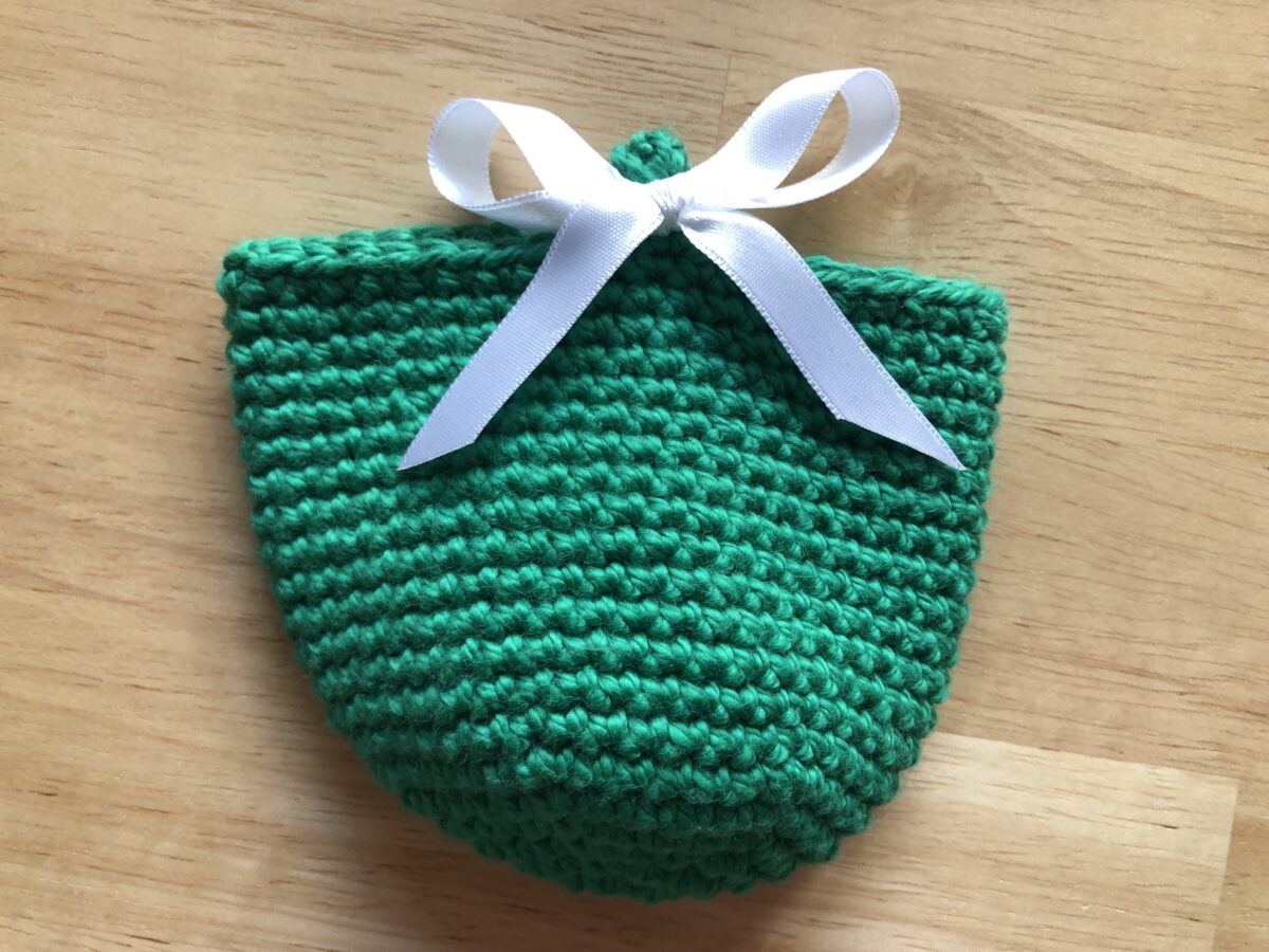 Osterkörbchen uni - dunkelgrün