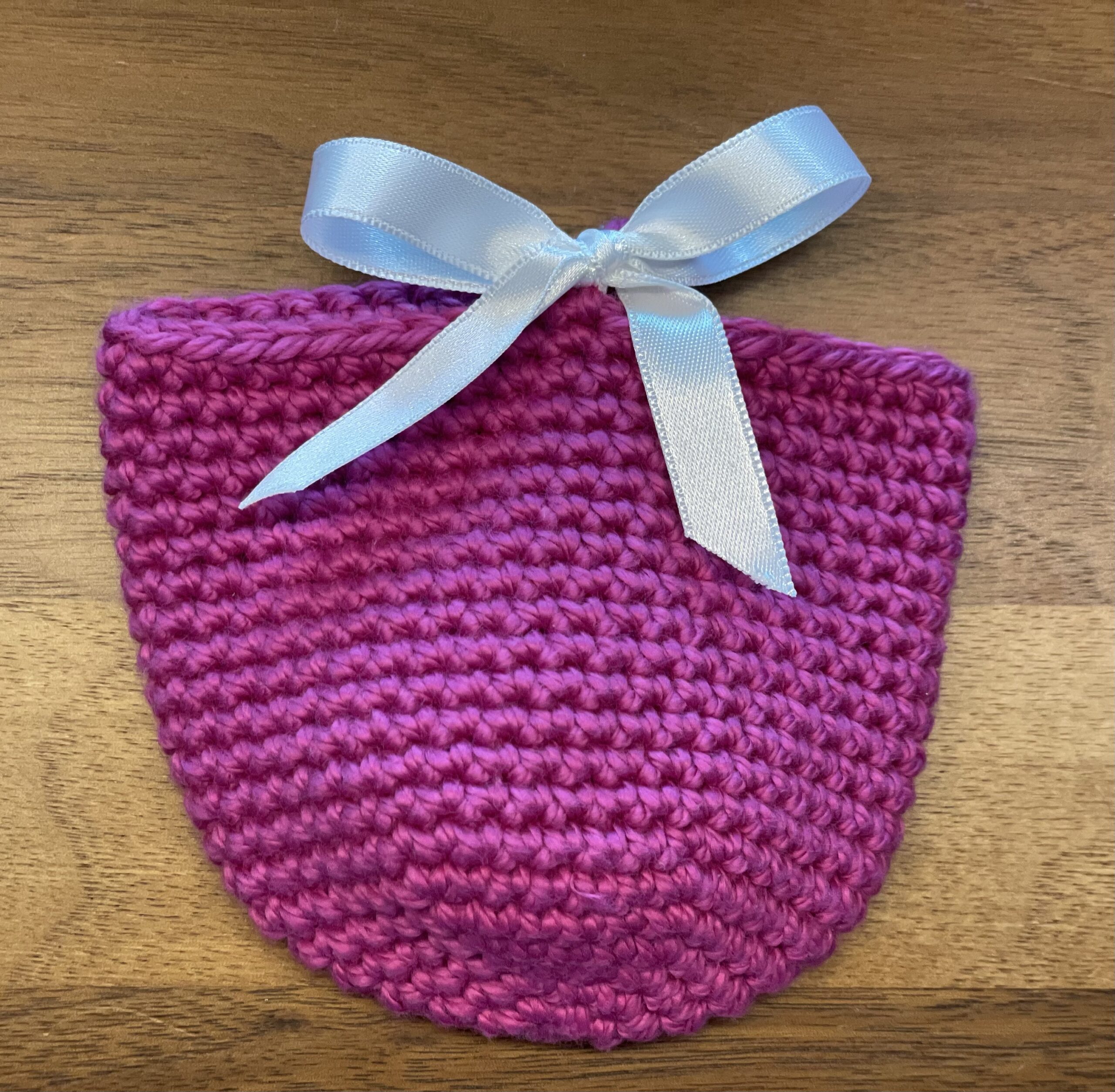 Osterkörbchen uni - himbeer