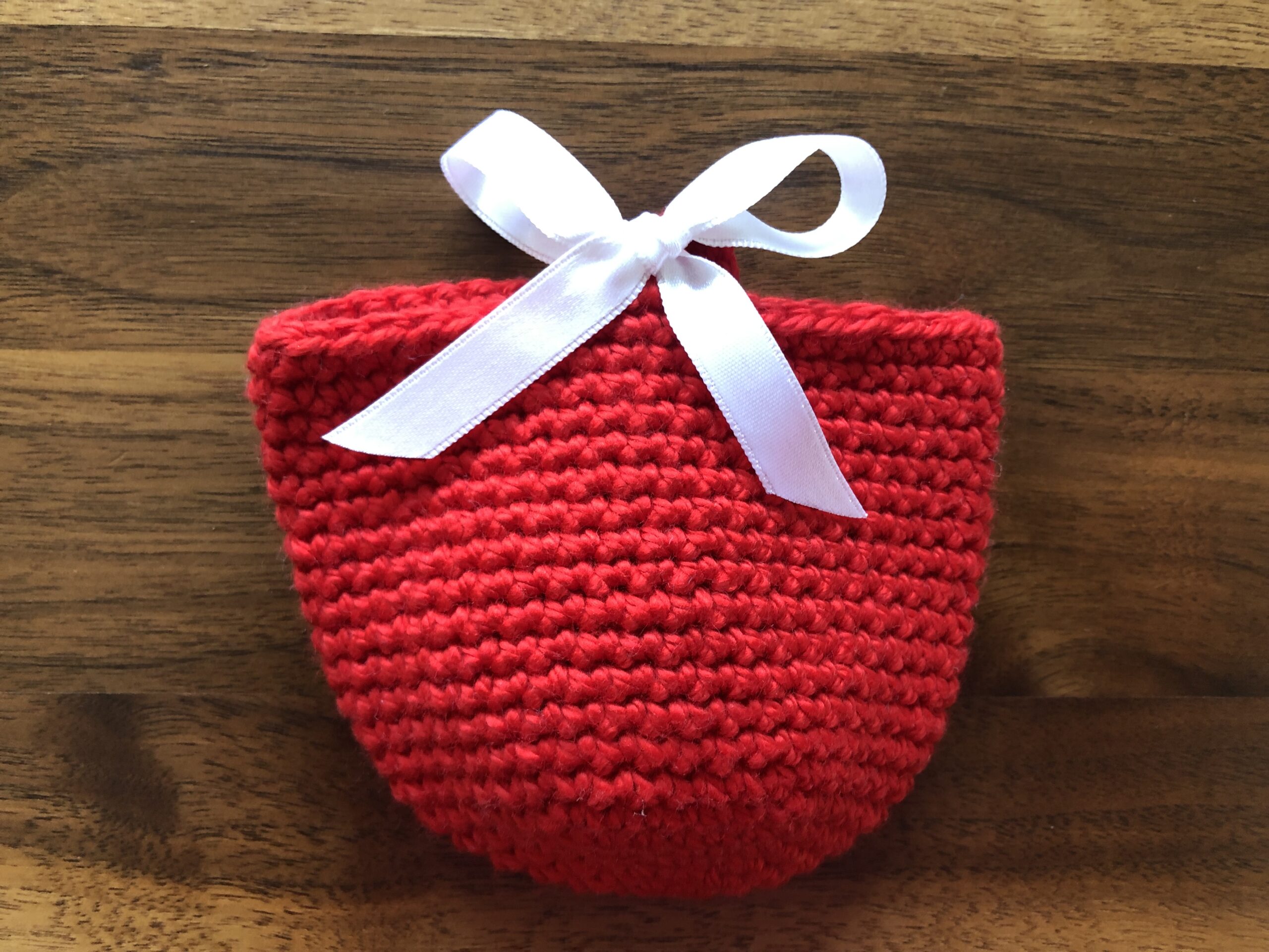 Osterkörbchen uni - rot