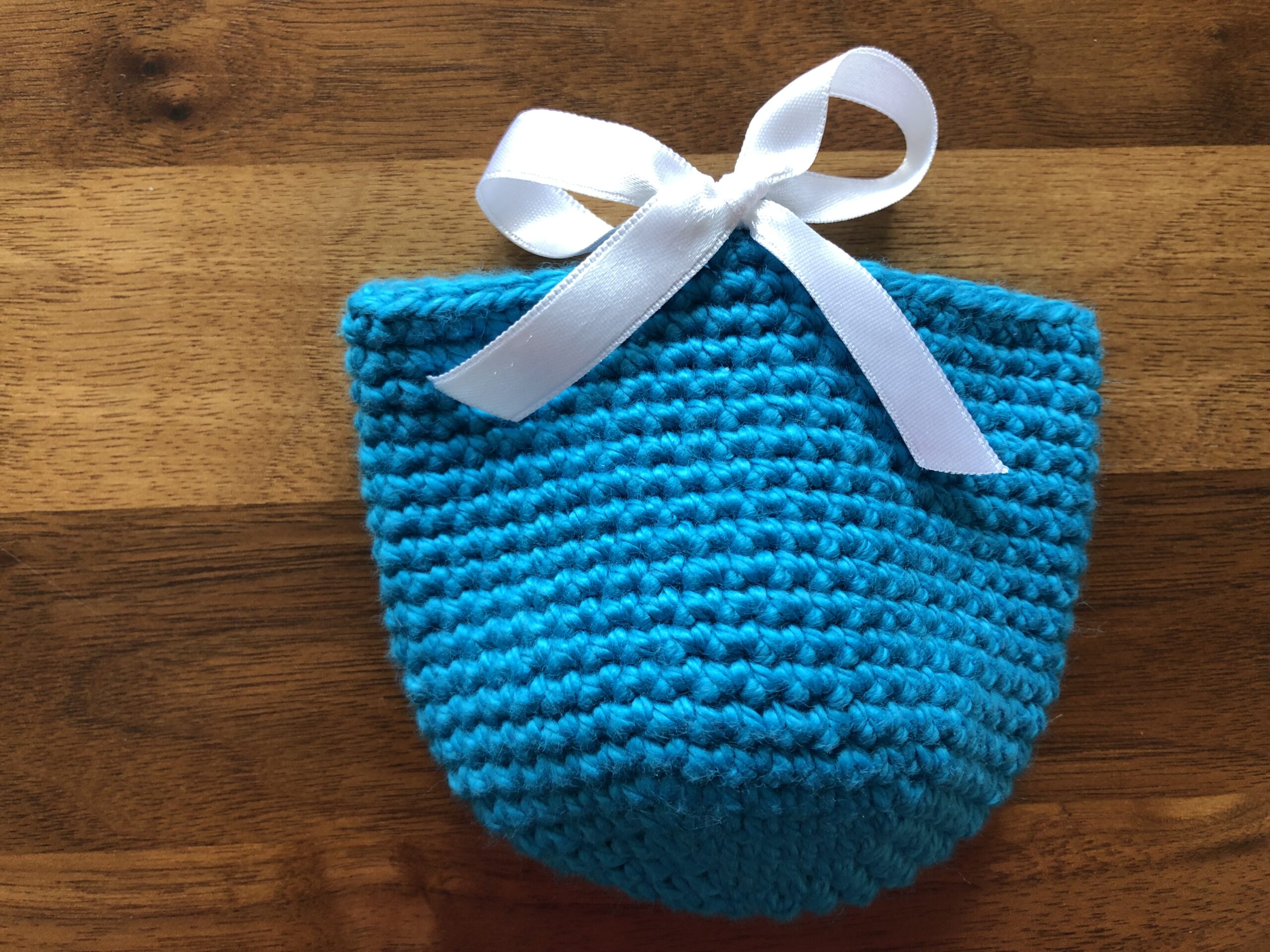 Osterkörbchen uni - türkis